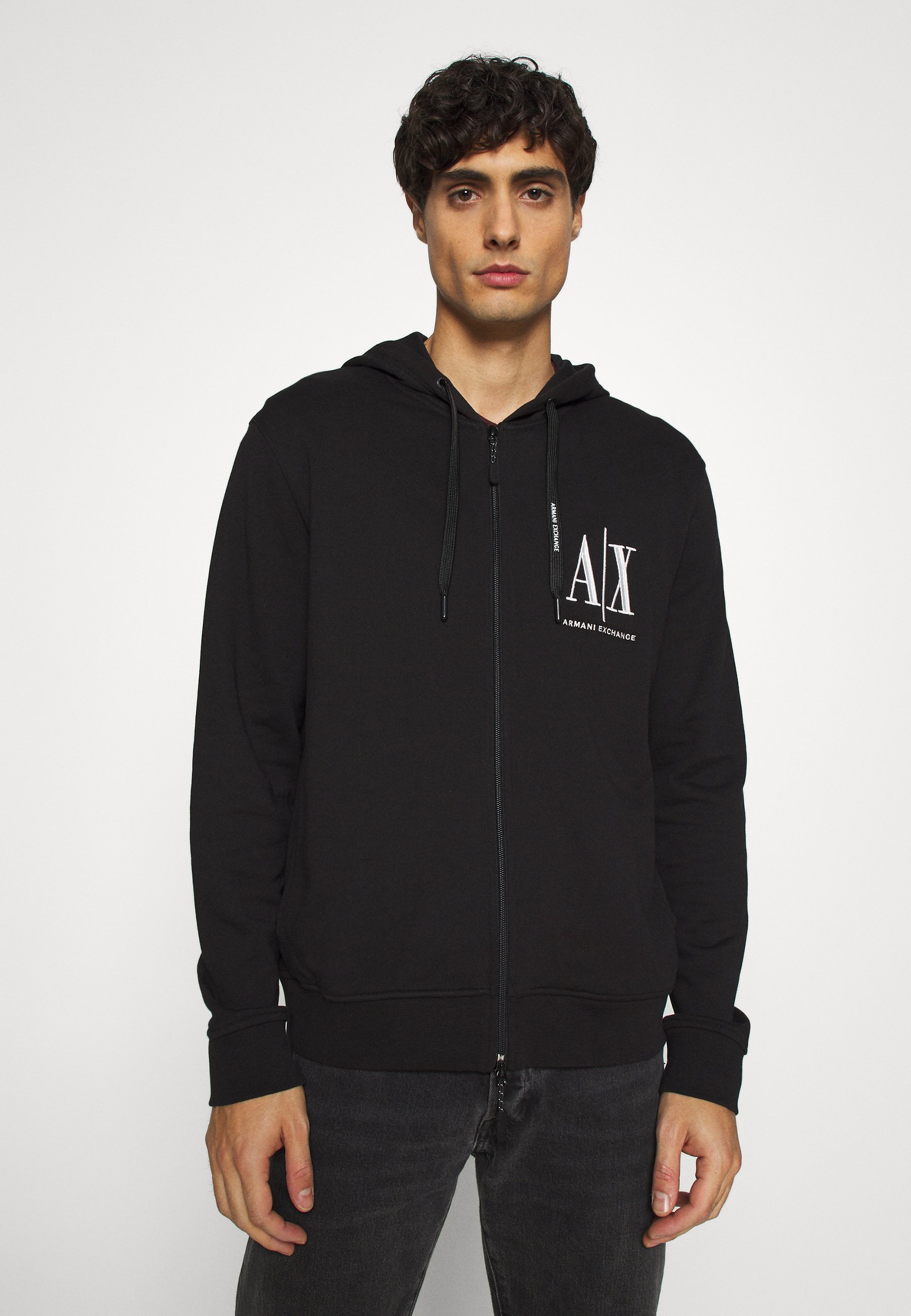 Armani Exchange Zip-up sweatshirt - black - Zalando.de
