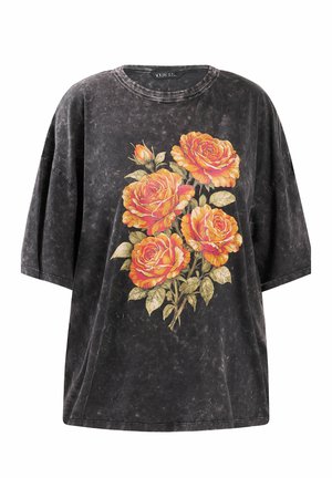 Yours Clothing, WOMEN'S T-SHIRTS - - Longsleeve - charcoal