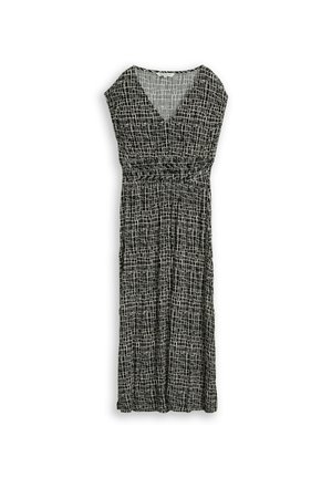 TOM TAILOR, LOOSE FIT MAXI-KLEID MIT ALLOVER-PRINT - Day dress - abstract black grid design