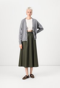 VILA VIRIL V NECK - Kofta - medium grey melange