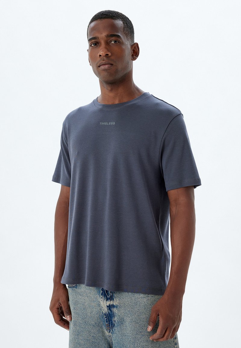 Koton SLOGAN - Camiseta estampada - anthracite