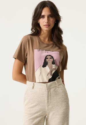 T-shirt imprimé - soft taupe