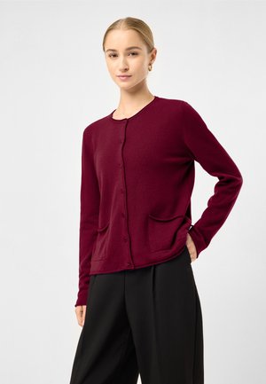 Strickjacke - bordeaux