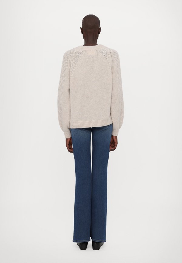 V NECK LONG SLEEVE - Jumper - stone beige4