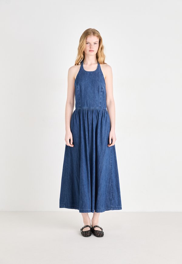 HALTER MED TENTOR - Maxi dress - medium wash