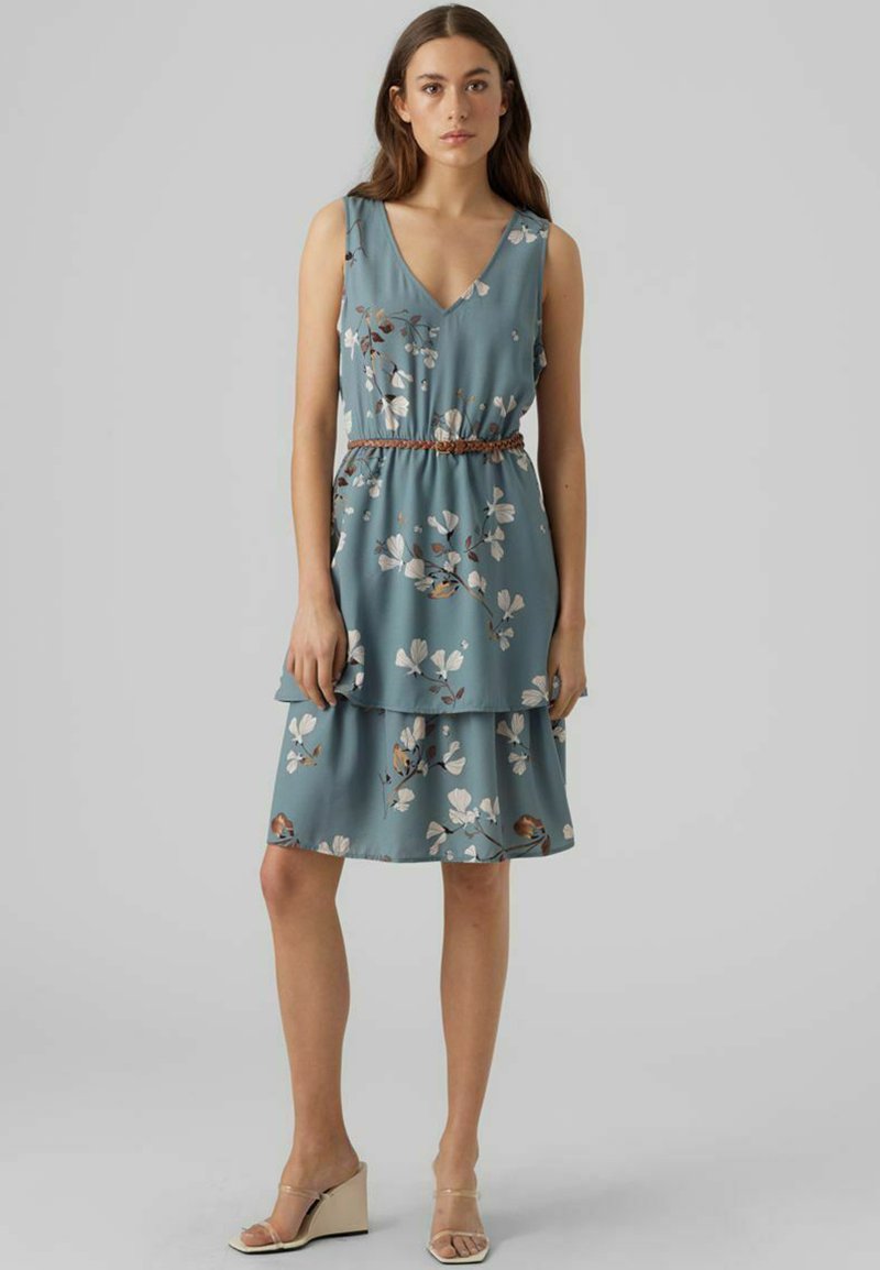 Vero Moda Jurk groen gemêleerd Vero Moda Jurk groen gemêleerd