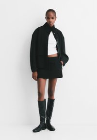 PULL&BEAR Fustă în formă de A - black
