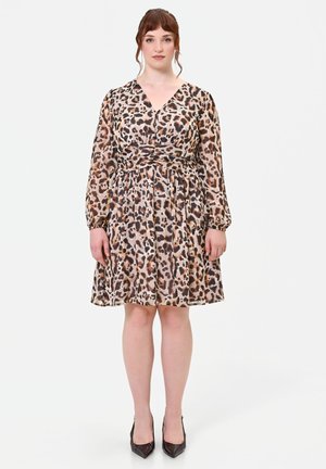 Rinascimento, ABITO FANTASIA_ANIMALIER - Vestito casual - var taupe beige
