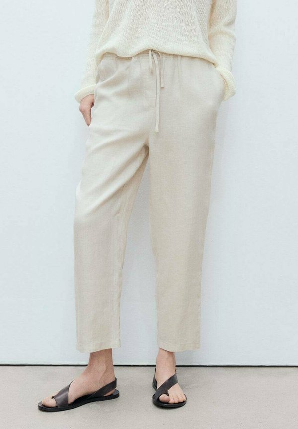 LINEN - Stoffhose - sand