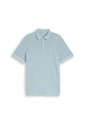 TOM TAILOR, TOM TAILOR POLOSHIRTS PIQUÉ POLOSHIRT MIT LOGO-BADGE - Bluză polo - light blue grey