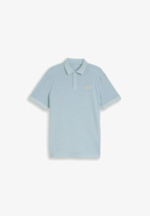 TOM TAILOR, TOM TAILOR POLOSHIRTS PIQUÉ POLOSHIRT MIT LOGO-BADGE - Bluză polo - light blue grey