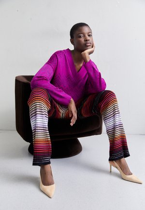 Missoni TROUSERS - Pantalon classique - red/white/black