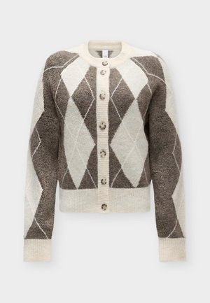 YAS, YASJOHI - Жилетка - oatmeal pattern taupe gray pristine harlequin