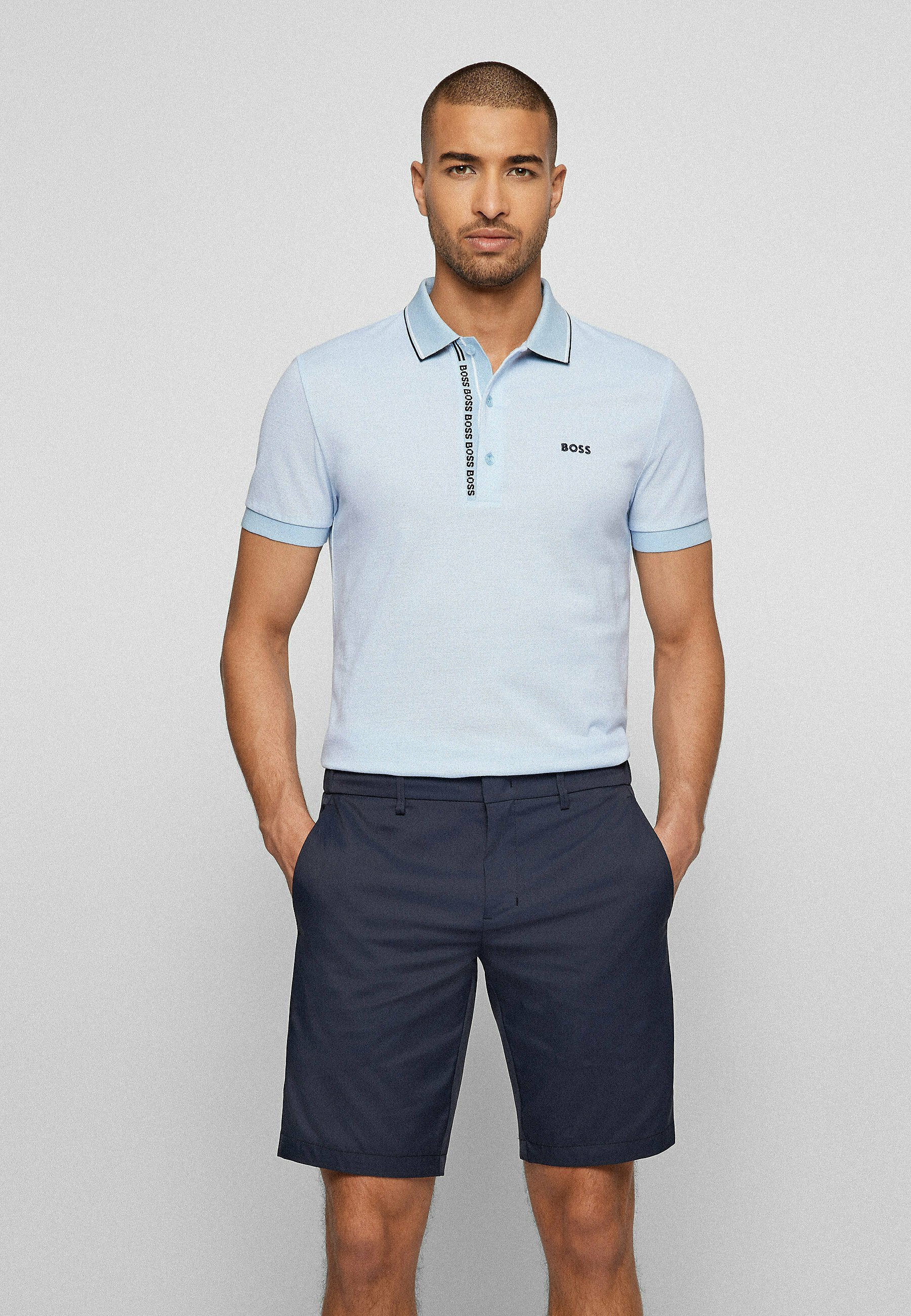 BOSS PAULE - Polo shirt - light blue 