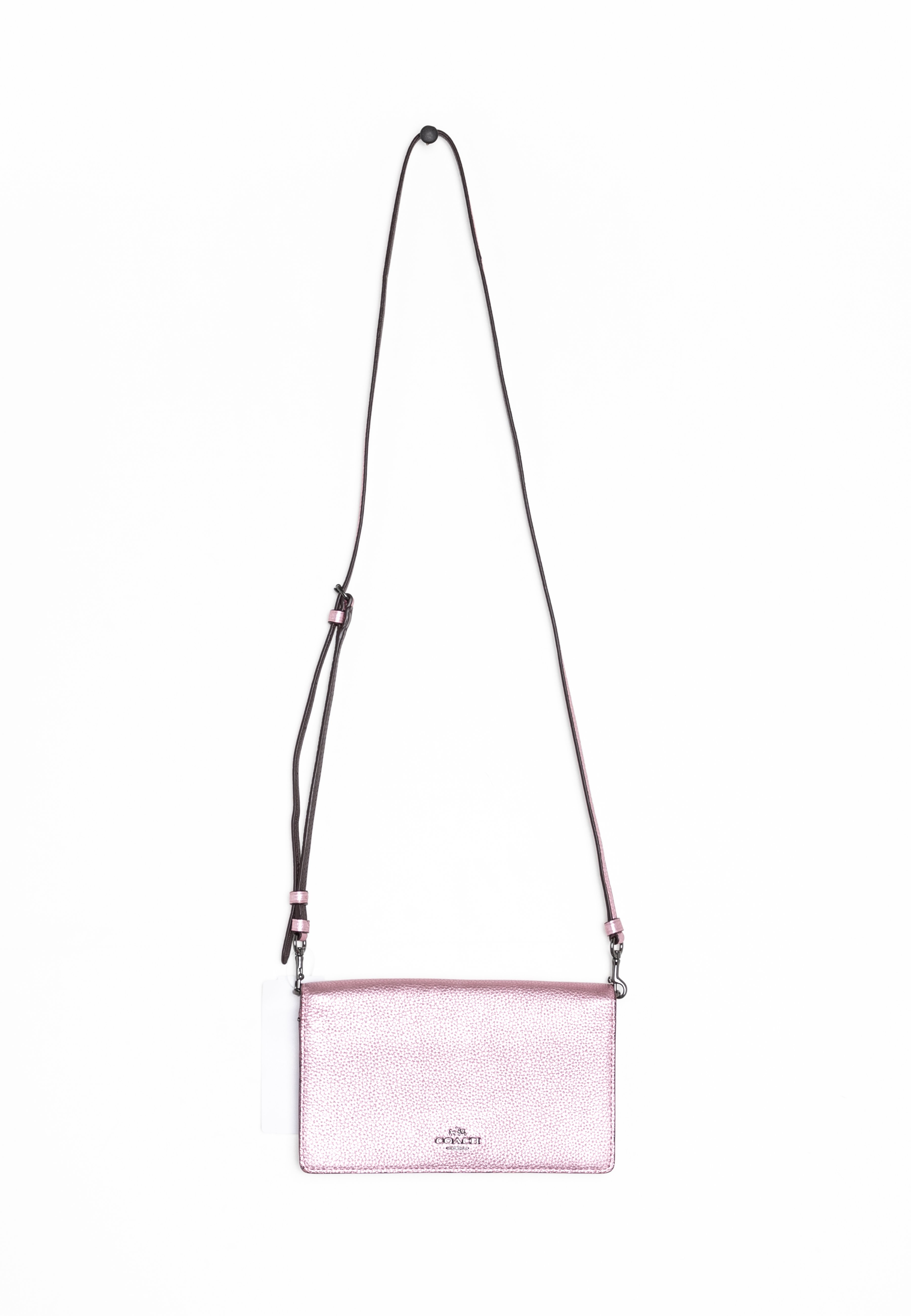 pink coach clutch