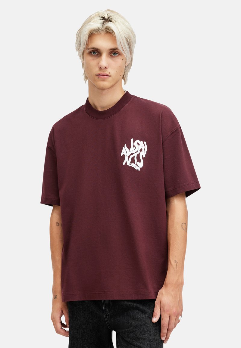 AllSaints ORLANDO CREW - Camiseta estampada - red