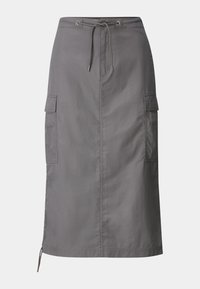 LONG WOVEN CARGO SKIRT - Jupe crayon - sharkskin