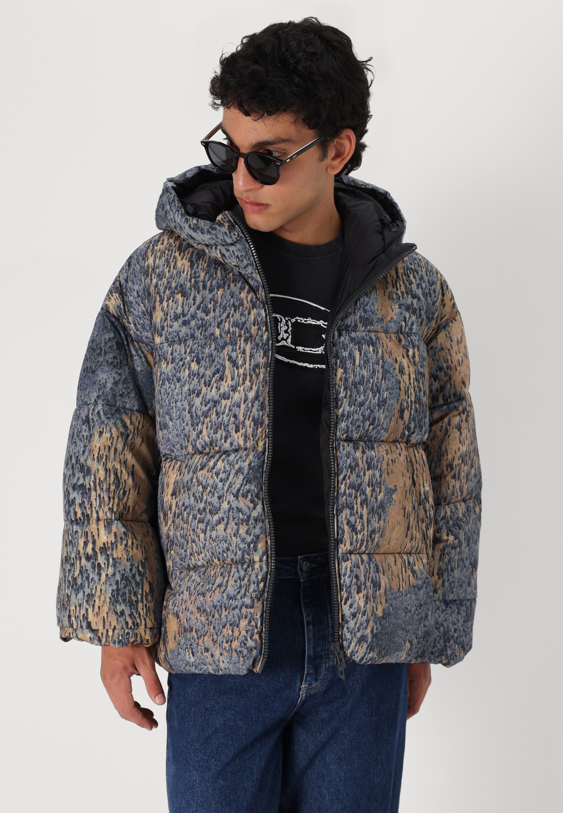 Diesel W-BOGAERT - Winter jacket - multi coloured/black - Zalando