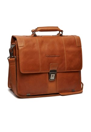 Braune Leder-Umhängetasche mit strukturiertem Design, verstellbarem Schulterriemen und metallischem Schnallendetail auf der Vorderklappe.