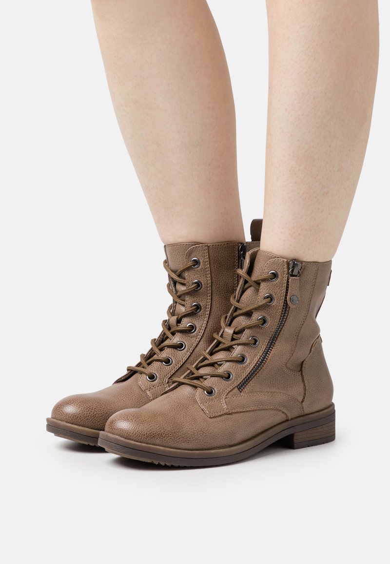 Tamaris Bottines à lacets - taupe