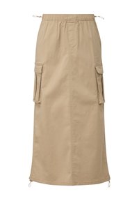MIDI MIT CARGOTASCHEN - A-Linien-Rock - beige