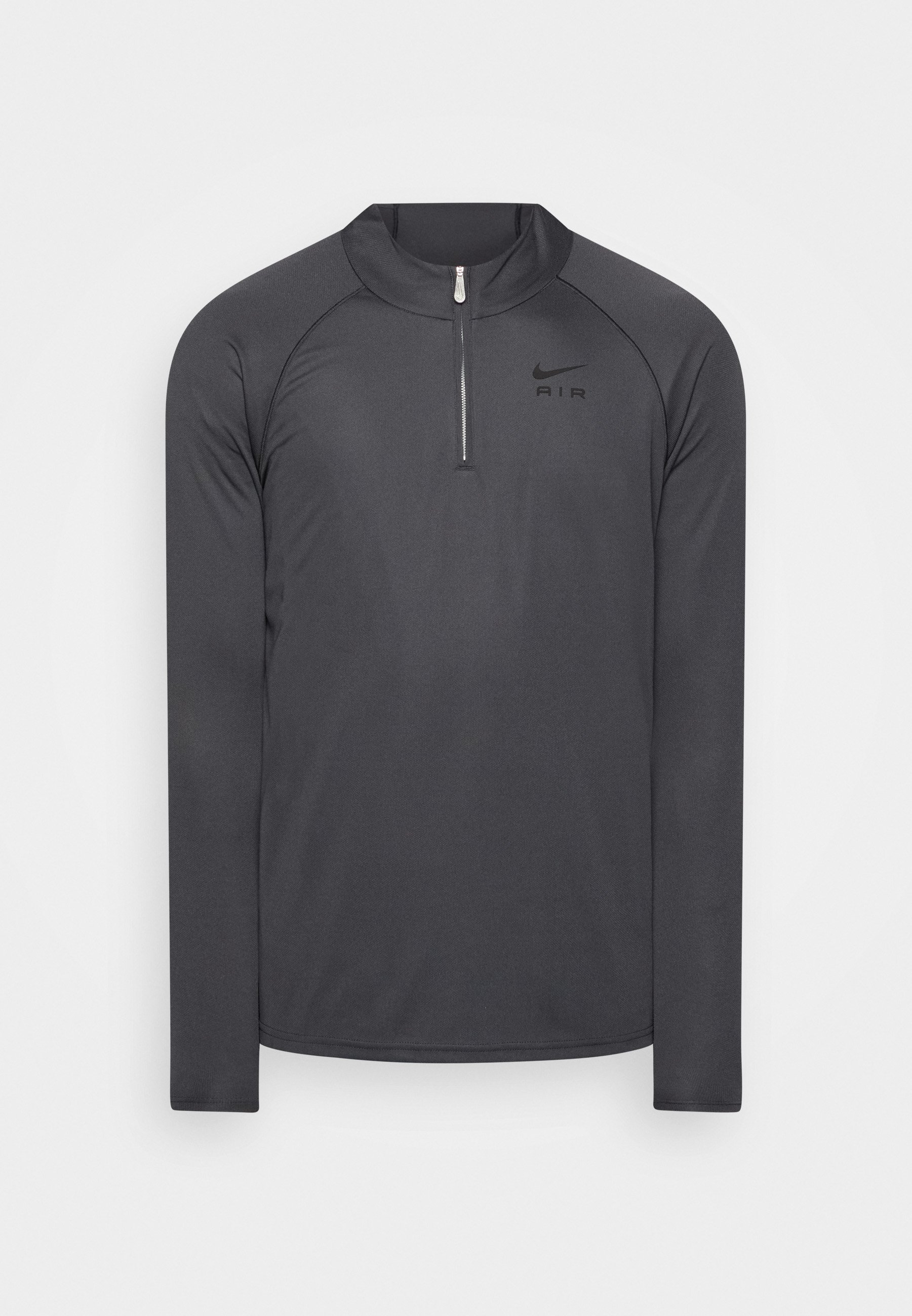 nike air ribbed high neck grey long sleeve top