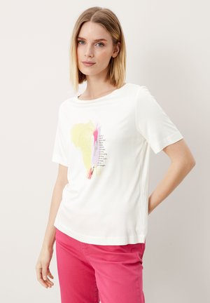 s.Oliver BLACK LABEL Camiseta estampada - cream placed print