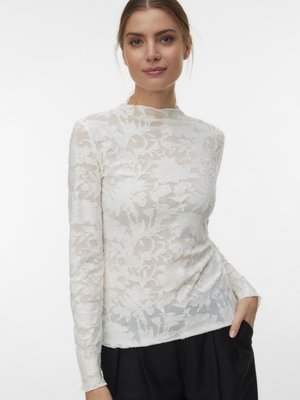 Vero Moda VMLAYLA - Topper langermet - snow white