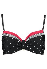 LASCANA MONROE WIRE BANDEAU - Bikinitop - black/red