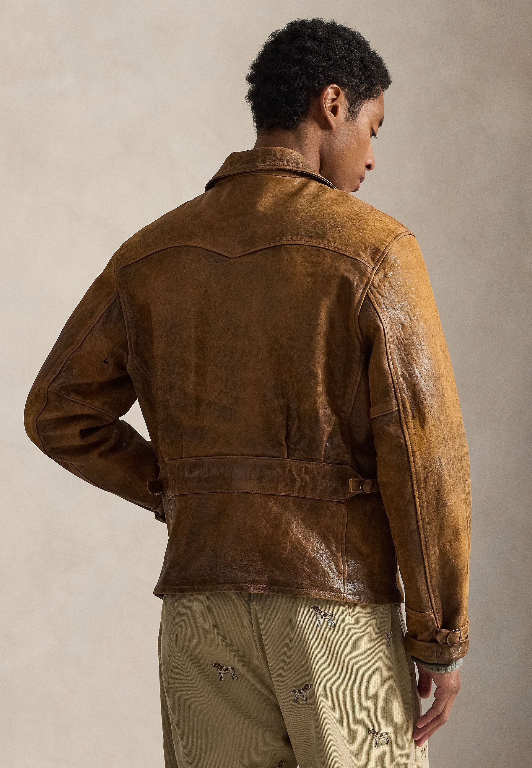 Polo Ralph Lauren LEATHER NEWSBOY JACKET - Leather jacket - soft