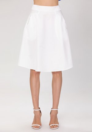 ÉVASÉE LISSE - Jupe trapèze - blanc
