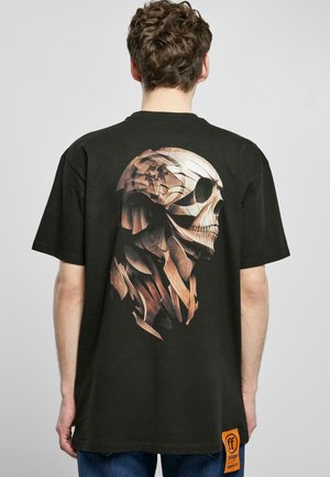 WOODLAND HEAVY TEE - Nyomott mintás póló - black