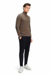 FALKE BASIC ROLL NECK - Strickpullover - bormio mel