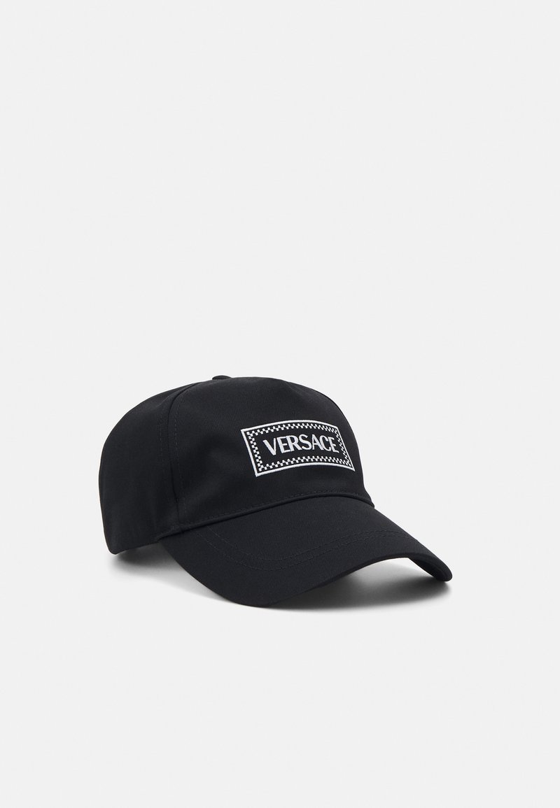 Versace - BASEBALL DRILL+ EMBROIDERED TAG UNISEX - Sapka - black/white, Nagyítás