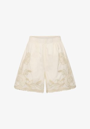 Part Two, BITJAPW SHORTS - Short - whisper white w french oak emb