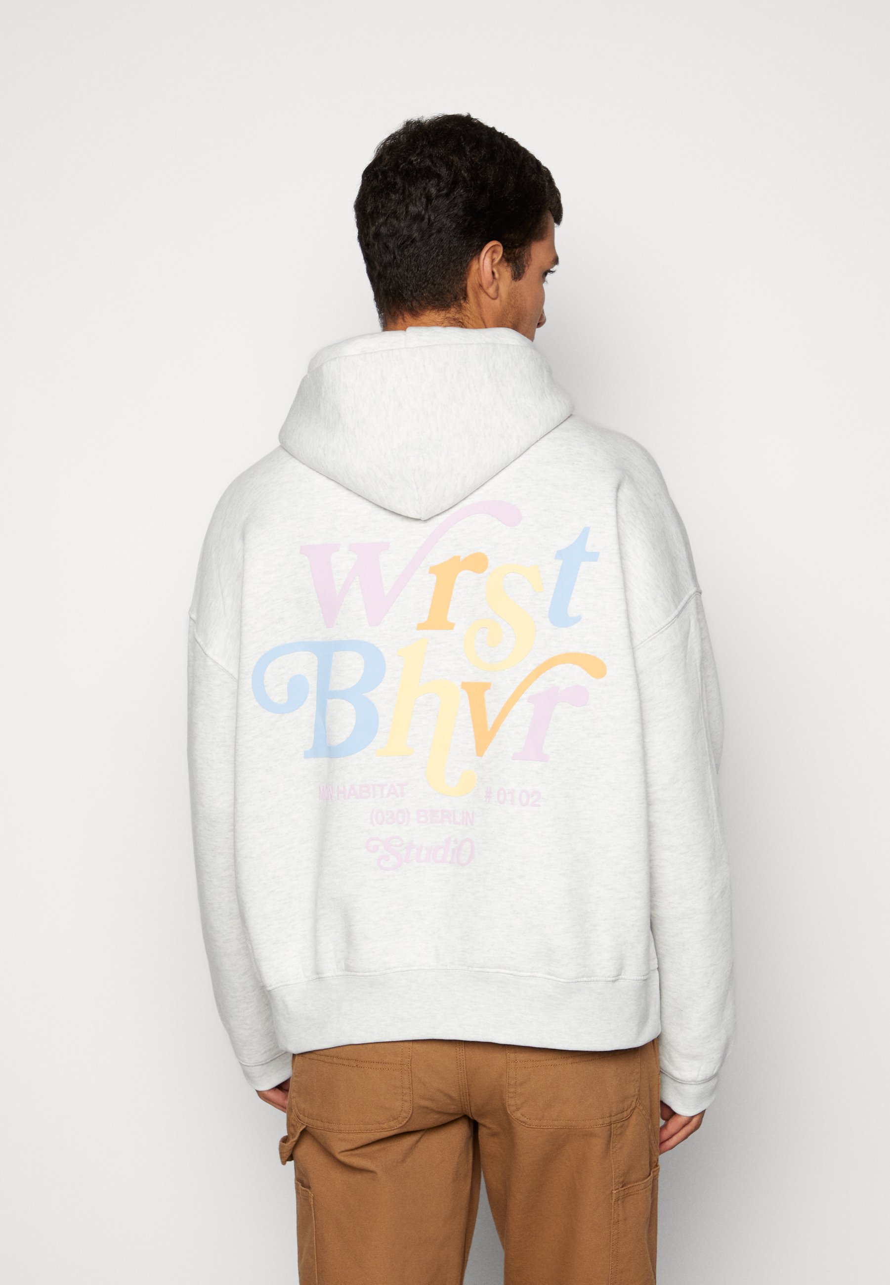 WRSTBHVR RICHARD HOODIE UNISEX - Sweatshirt - iced grey/mottled grey -  Zalando.co.uk