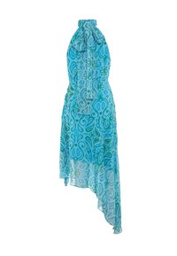 adL HALTER NECK - Vestido largo - printed blue