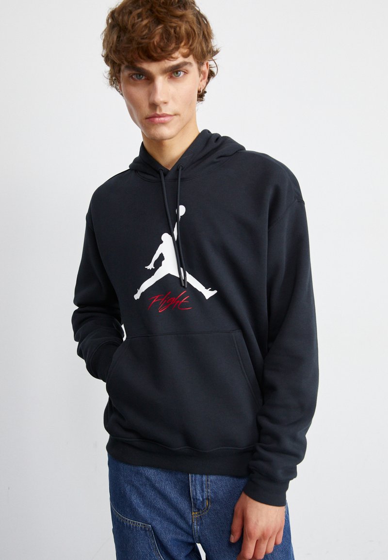 Jordan BASELINE - Felpa con cappuccio - black/white