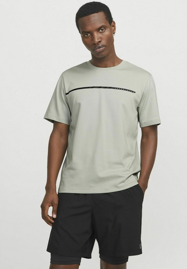 RUNDHALSAUSSCHNITT - T-Shirt print - aqua gray