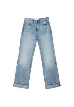Stradivarius, D92 STRAIGHT WIDE 04891952 - Straight leg -farkut - mottled light blue