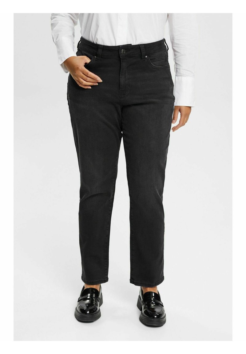 Esprit Jeans Straight Leg black dark washed/anthrazitmeliert