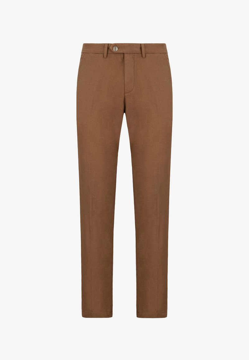 Dan John TROUSERS Trousers Brown Tobacco Solid dark Brown Zalando dan-john-trousers-trousers-brown-tobacco-solid-dark-brown-zalando