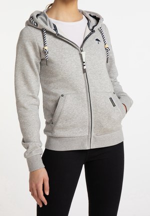 Sudadera con cremallera - mottled light grey