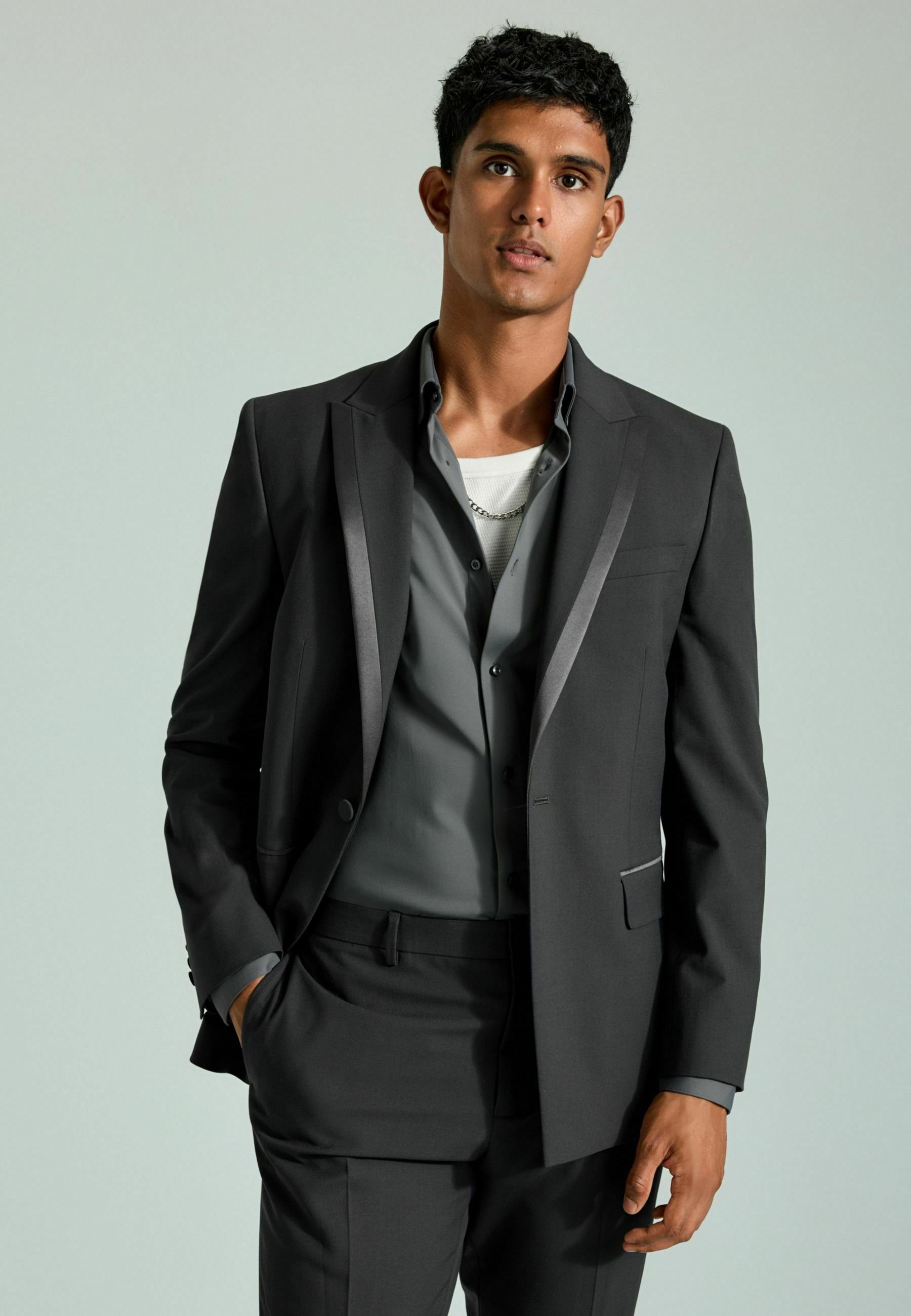 Next REGULAR FIT - Suit jacket - charcoal grey/grey
