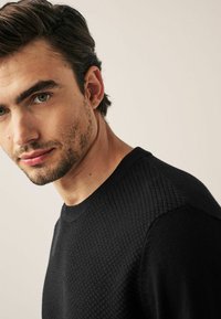 Next TEXTURED CREW  - Neule - black