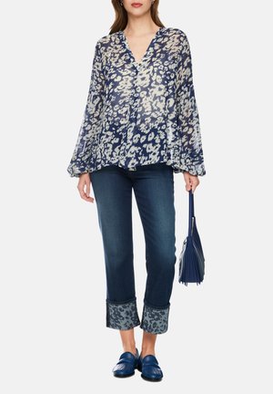 Marc Cain, WEITE BLUSE MIT ANIMAL PRINT - Blouse - midnight sail