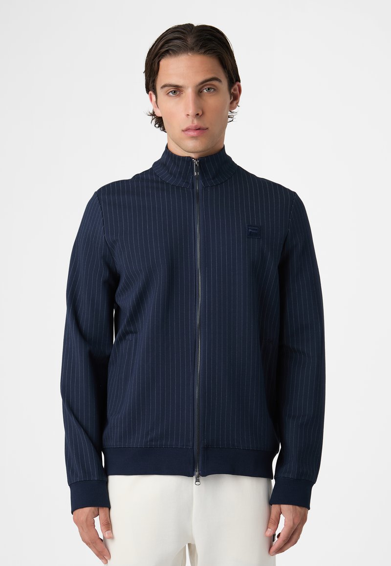 Fila APPAREL BRERA REGULAR PINSTRIPED TRACK  - Chaqueta de entrenamiento - black iris egret striped