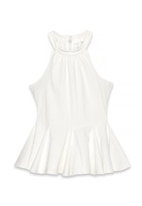 HALTERNECK PLEATED - Blūze - white