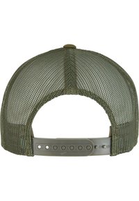 Flexfit RETRO TRUCKER - Lippalakki - mossgreen white olive
