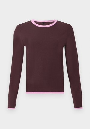 ONLY, ONLCONTA DETAIL O NECK  - Džemper - brown